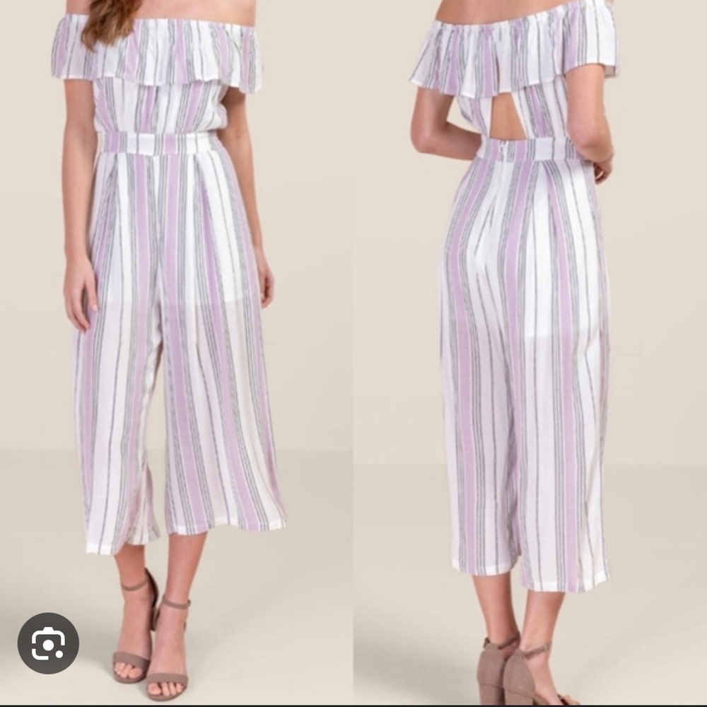 Harper Heritage (Francesca’s) Purple & White Romper